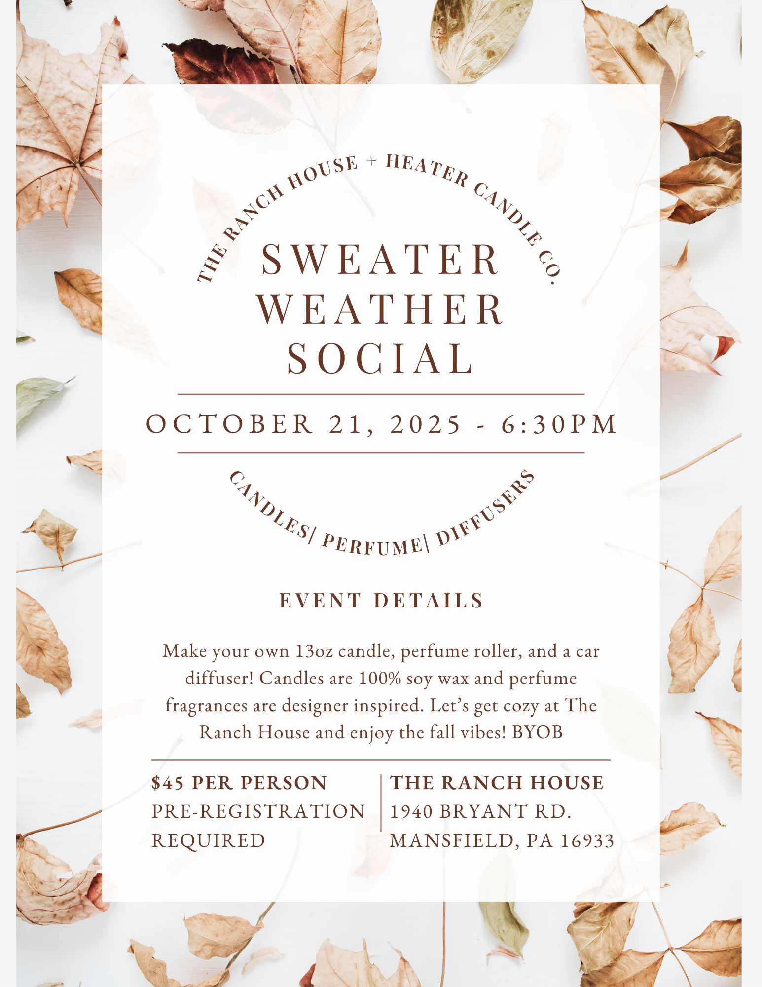 Sweater Weather Social @ The Ranch House